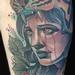 Tattoos - traditional girl with tiger tattoo, Gary Dunn Art Junkies Tattoo - 76769